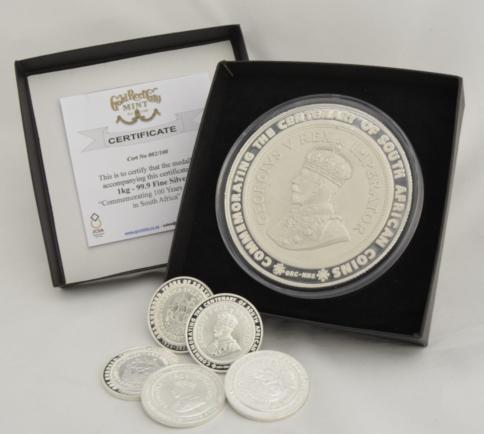 1Kg Fine Silver – 100yrs of SA coins Medallion (limited to 100 units ...